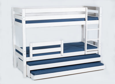 מיטות ילדים | מיטת קומותיים עם שתי מיטות חבר | דגם אביתר - מיטות קומותיים