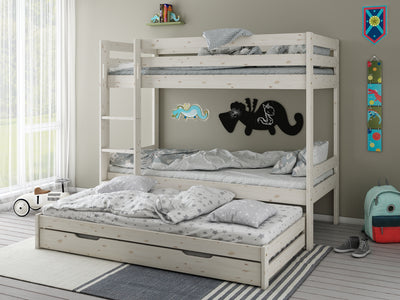מיטת קומותיים עם שתי מיטות חבר | דגם עדי - מיטות קומותיים